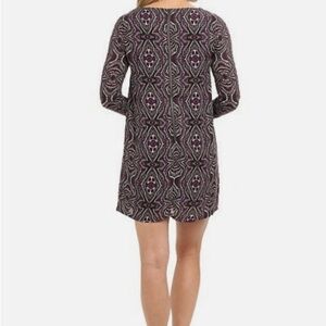 Prana Long Sleeve Purple Pattern Dress